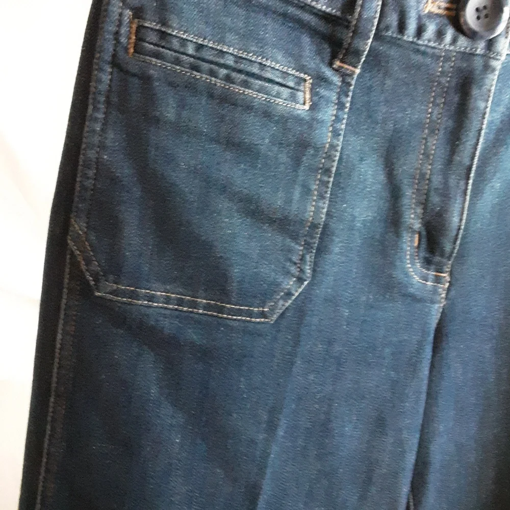 Talbots Women’s Dark Blue Denim Culotte Jeans - Picture 4 of 6